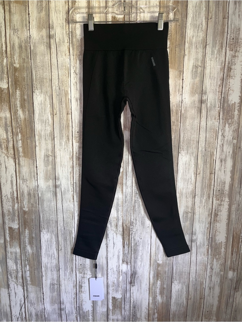 Gymshark High Waisted Flex Leggings Black Charcoal Size Small NWT Seamless - Picture 3 of 7